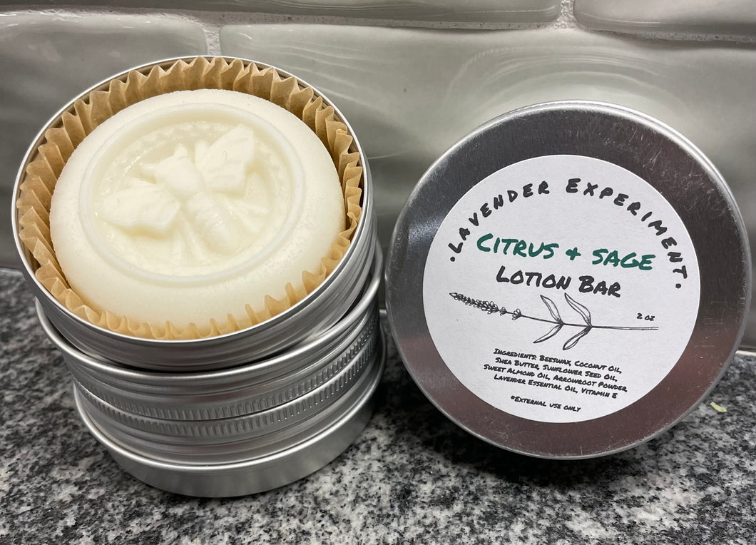 Lotion Bar- Citrus & Sage